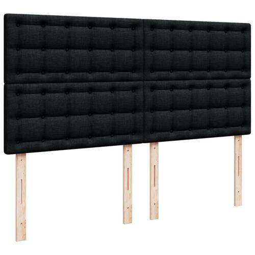 Kontinentalseng med madras 180x200 cm stof sort