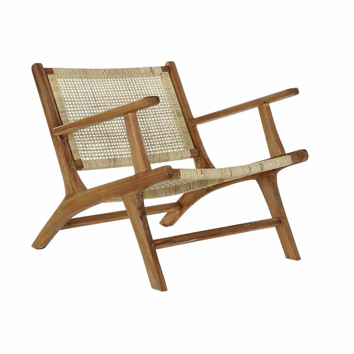 Lænestol Mb 182316 Natur Teak Lys Brun Rattan 69 X 78 X 68 Cm