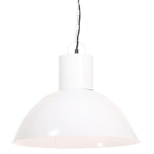 Hængelampe i jern - rund 48 cm, E27, hvid, 25 W