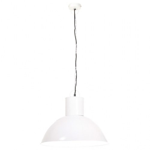 Hængelampe i jern - rund 48 cm, E27, hvid, 25 W