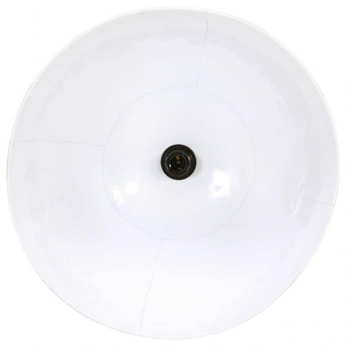 Hængelampe i jern - rund 48 cm, E27, hvid, 25 W