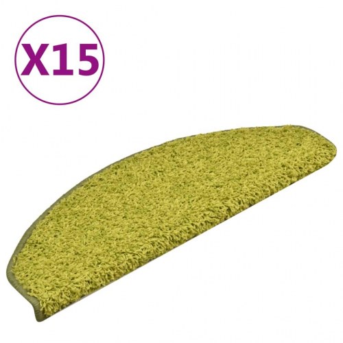 Trappemåtter halvrunde - 15 stk., 65×21×4 cm, grøn
