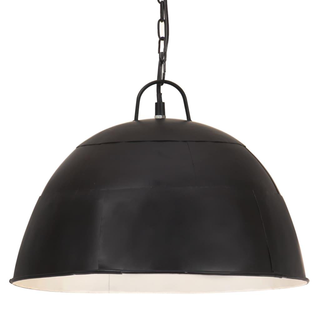 Industriel vintage hængelampe 25 W rund 41 cm E27 mat sort