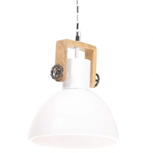 Industriel hængelampe rund 30 cm E27 - hvid/brun