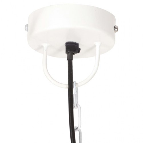 Industriel hængelampe rund 30 cm E27 - hvid/brun