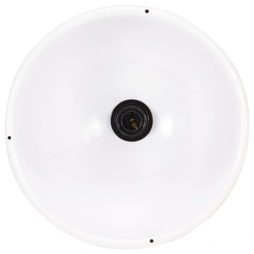 Industriel hængelampe rund 30 cm E27 - hvid/brun