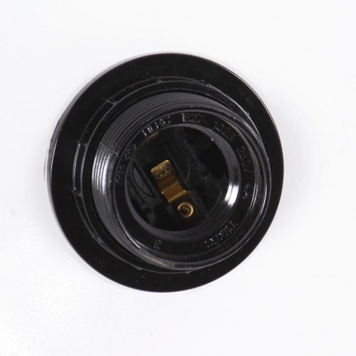 Industriel hængelampe rund 30 cm E27 - hvid/brun