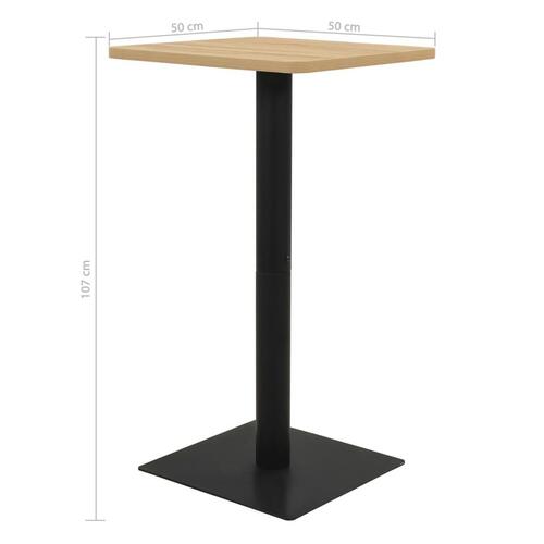 Bistrobord 50x50x107 cm egetræsfarvet
