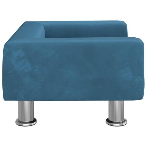 Sofa til børn 50x40x26,5 cm fløjl blå