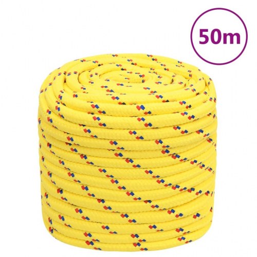 Tovværk til båd - polypropylen 18 mm, 50 m, gul