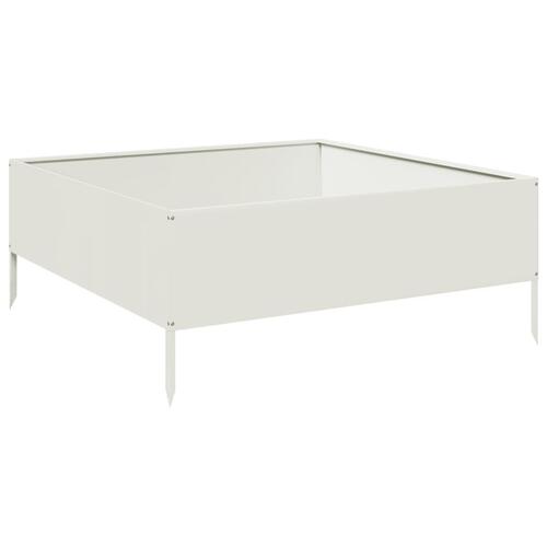 Højbed 100x100x25 cm stål hvid