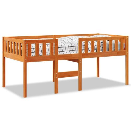 Juniorseng uden madras 80x200 cm massivt fyrretræ gyldenbrun