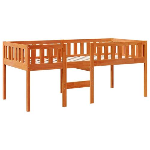 Juniorseng uden madras 80x200 cm massivt fyrretræ gyldenbrun