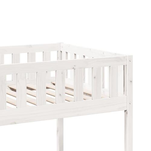 Juniorseng uden madras 90x200 cm massivt fyrretræ hvid