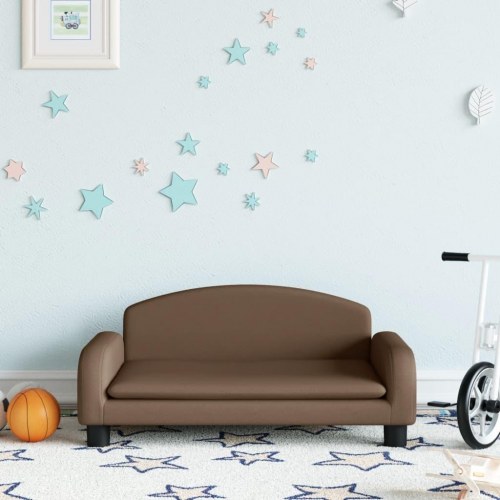 Børnesofa i stof - 70×45×30 cm, brun