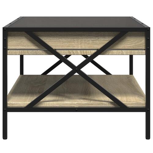 Sofabord med Infinity LED-lys 70x50x38 cm sonoma-eg