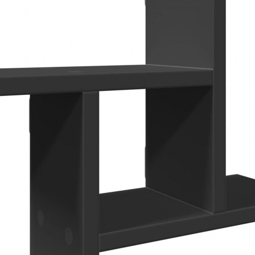 Væghængte kubehylder - 2 stk., 50×12×50 cm, sort konstrueret træ