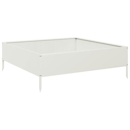Højbed 100x100x33,5 cm stål hvid