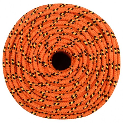 Flettet bådrebs-tov 8 mm - 100 m polypropylen, orange