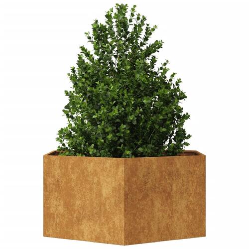 Plantekasse 104x90x45 cm sekskantet cortenstål