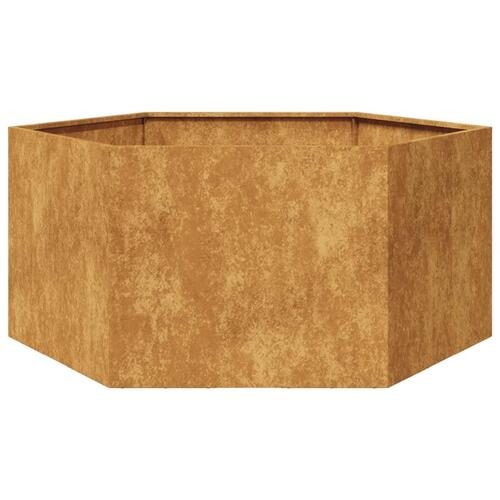 Plantekasse 104x90x45 cm sekskantet cortenstål