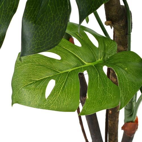Kunstig monstera-plante med krukke 130 cm grøn