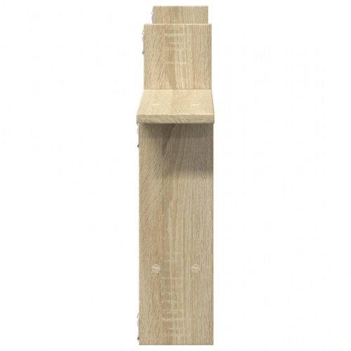 Væghængte hylder 2 stk. 50×12×50 cm i konstrueret træ - sonoma-eg