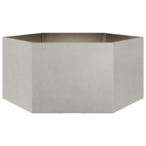 Sekskantet plantekasse i rustfrit stål - 104 × 90 × 45 cm