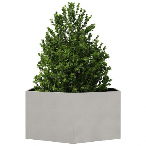 Sekskantet plantekasse i rustfrit stål - 104 × 90 × 45 cm