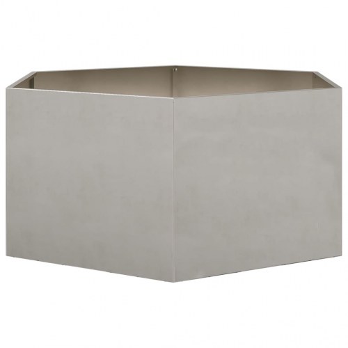 Sekskantet plantekasse i rustfrit stål - 104 × 90 × 45 cm