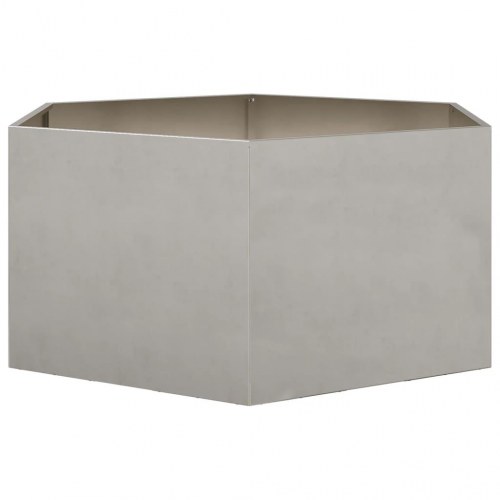 Sekskantet plantekasse i rustfrit stål - 104 × 90 × 45 cm