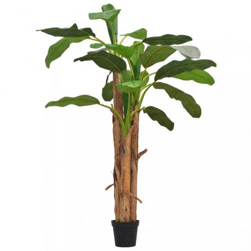 Kunstig bananplante med krukke 250 cm grøn