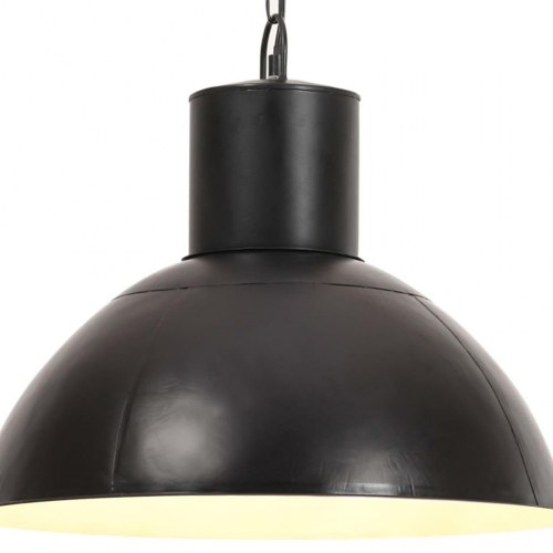 Hængelampe rund 48 cm E27 25 W mat sort