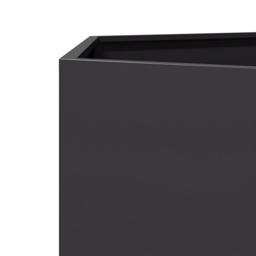 Sekskantet plantekasse i stål - 138 × 120 × 45 cm, sort