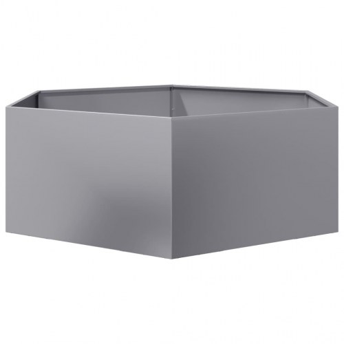 Plantekasse sekskantet i galvaniseret stål - 138 × 120 × 45 cm