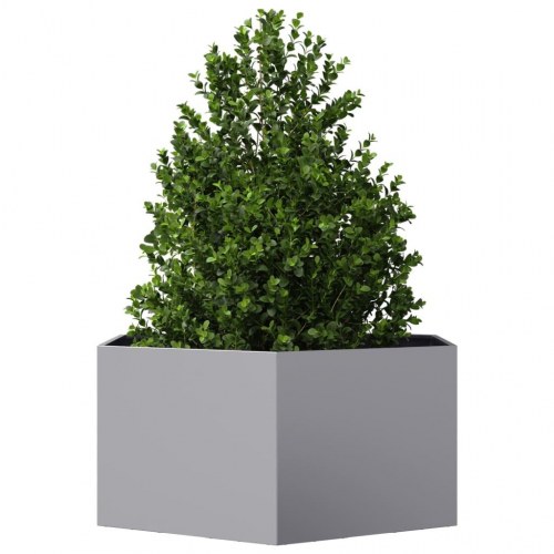Plantekasse sekskantet 104 × 90 × 45 cm - galvaniseret stål