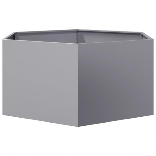 Plantekasse sekskantet 104 × 90 × 45 cm - galvaniseret stål