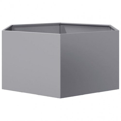 Plantekasse sekskantet 104 × 90 × 45 cm - galvaniseret stål
