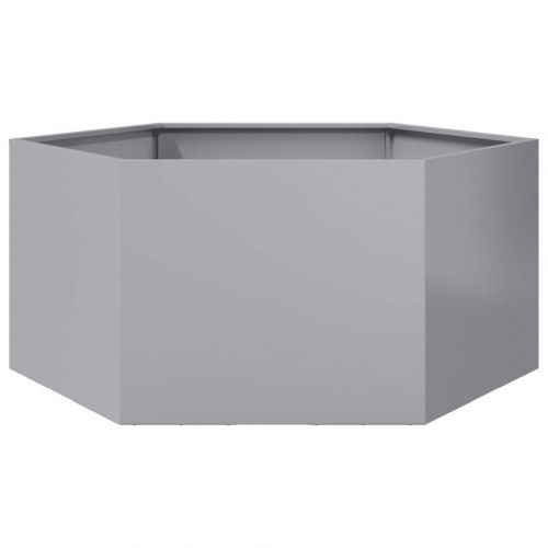 Plantekasse sekskantet 104 × 90 × 45 cm - galvaniseret stål