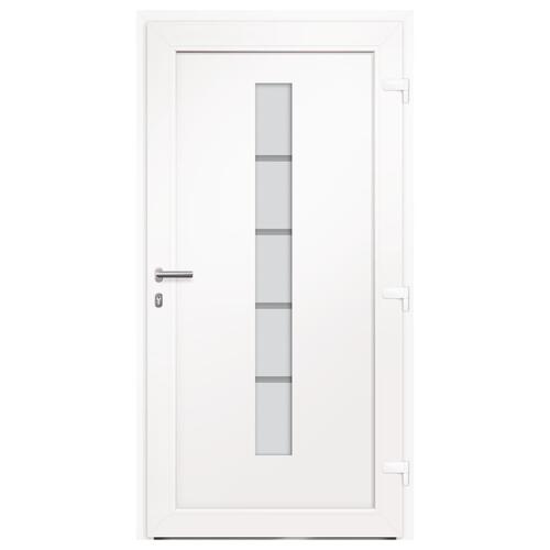 Hoveddør 110x210 cm aluminium og PVC antracitgrå