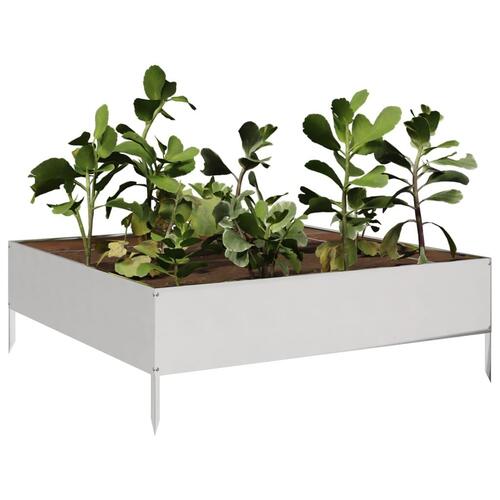 Højbed 100x100x33,5 cm rustfrit stål