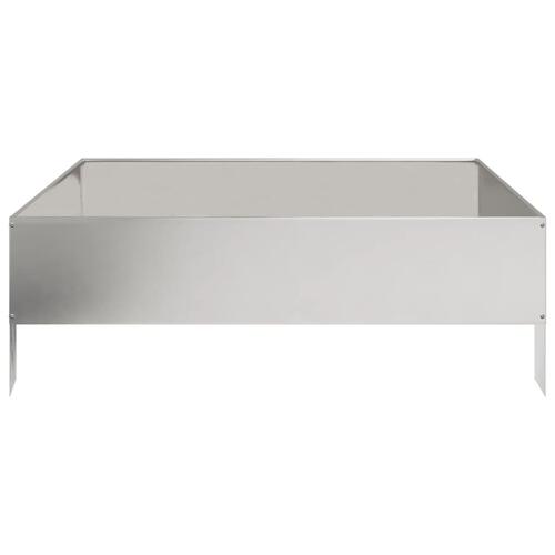 Højbed 100x100x33,5 cm rustfrit stål