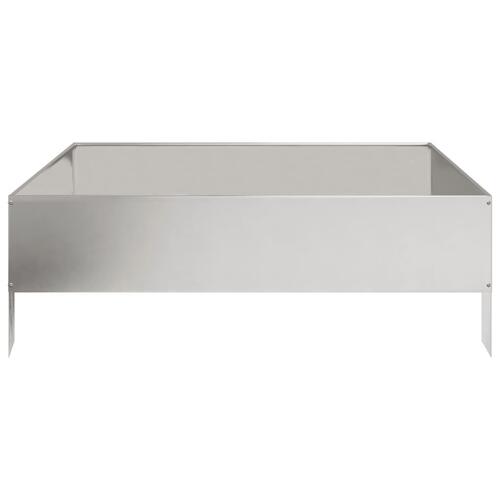 Højbed 100x100x33,5 cm rustfrit stål