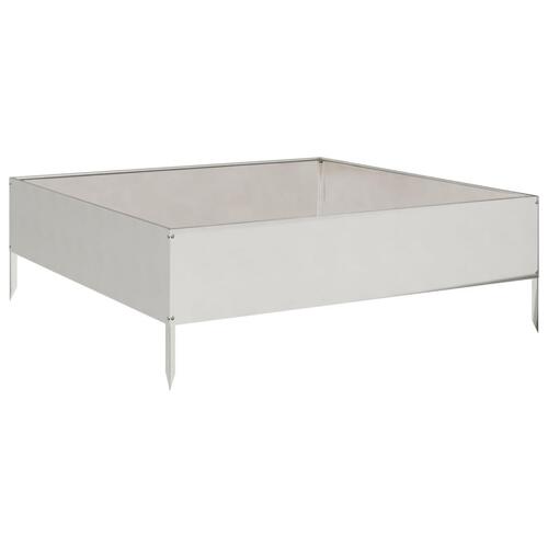 Højbed 100x100x33,5 cm rustfrit stål