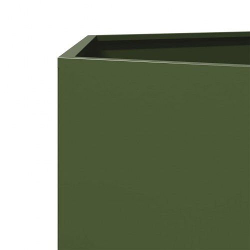 Plantekasse sekskantet i stål - 69 × 60 × 45 cm, olivengrøn