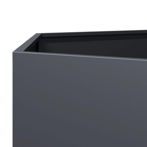 Plantekasse sekskantet i stål - 46×40×45 cm, antracitgrå