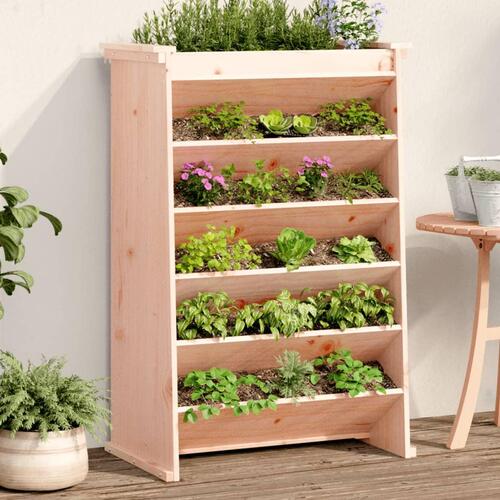 Plantevæg 69x40x101,5 cm 6 niveauer massivt douglasgran