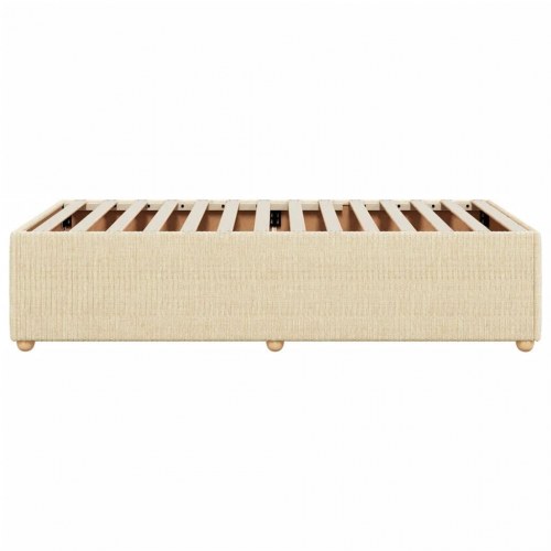 Sengeramme med lameller 80 x 200 cm - cremefarvet