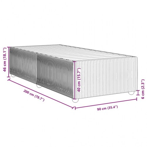 Sengeramme uden madras 90 x 200 cm i stof - sort