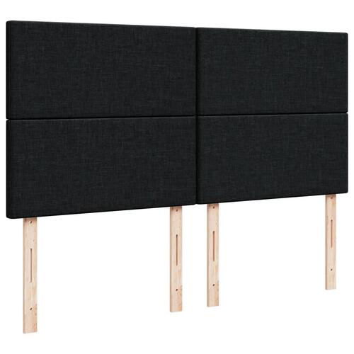 Kontinentalseng med madras 180x200 cm stof sort